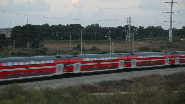 Passenger train in Israel