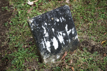 A Old Grave Stone in a Historic Cemetery