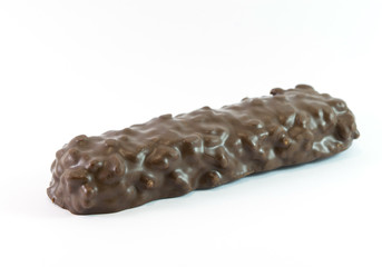 chocolate on white background