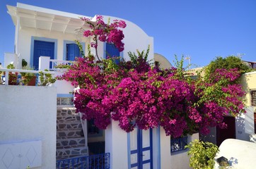 Santorini wyspa w Grecji - obrazy, fototapety, plakaty