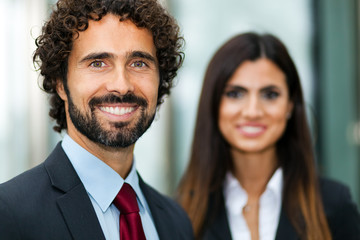 Portrait of smiling business people