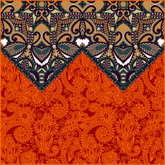oriental decorative template for greeting card or wedding invita © Kara-Kotsya