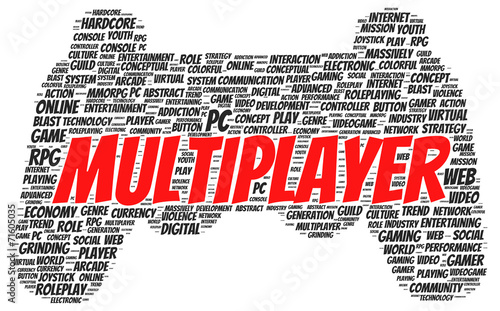 "Multiplayer word cloud shape" Stock photo and royaltyfree images on