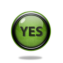 yes circular icon on white background