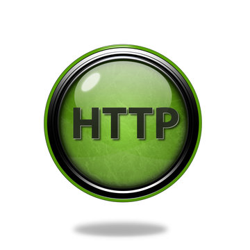 http circular icon on white background