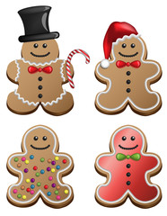 Lebkuchen Männer Vektor Set
