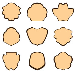 brown vintage frames - vector set