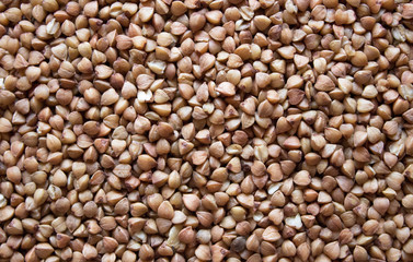 background soft brown buckwheat flakes