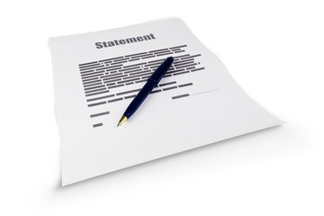 Naklejka premium Statement document