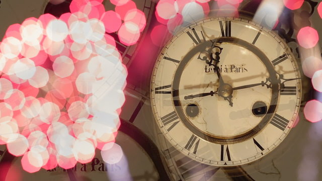 New Year's clock background