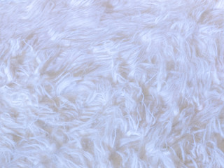 White faux fur texture background