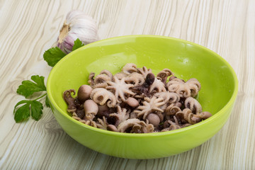 Boiled octopus