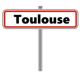 Toulouse dans un panneau de ville	