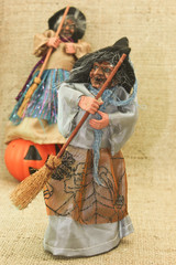 Obraz premium Halloween Witche & Jack Lantern Pumpkin/Halloween trick or treat