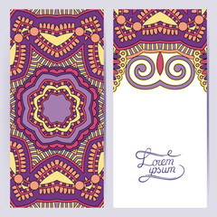 decorative label card for vintage design, ethnic pattern, antiqu