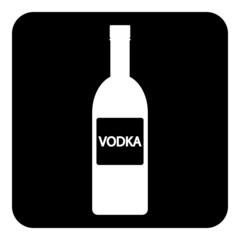 Vodka bottle symbol button