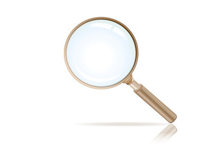 magnifying glass with shadow