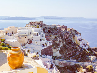 Retro look Oia Ia in Greece