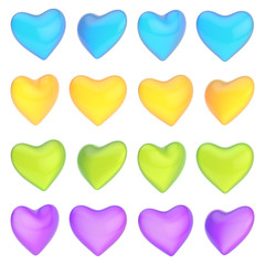 Fototapeta premium Glossy heart shape isolated
