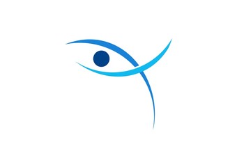 Fototapeta premium eye vision logo,optic abstract,people religious,bird,fish,vector
