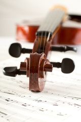 violino su pagine di musica