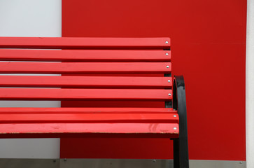 red bench - Powered by Adobe