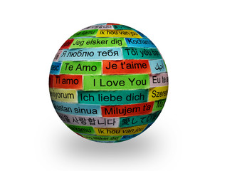 I Love You  3d sphere