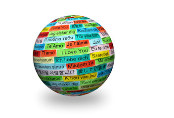 I Love You  3d sphere