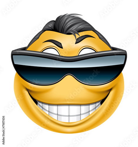 "Character with sunglasses smiling" Stock photo and royalty-free images