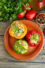 Composition with stuffed peppers