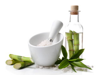 Spa setting isolated on white