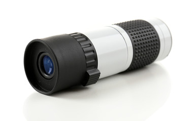 Modern binoculars isolated on white