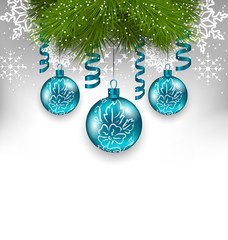 Christmas background with traditional adornment