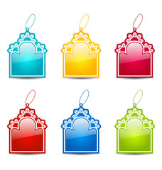 Christmas collection tags isolated on white background