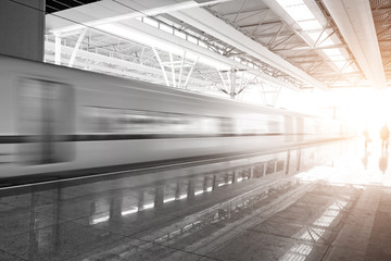 train stop at railway station