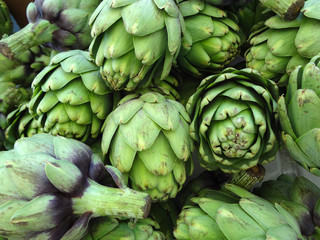 Pile of Green Artichoke