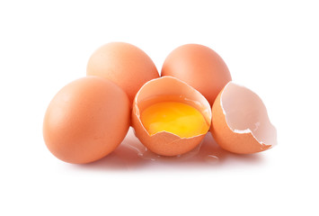 Egg  on white background
