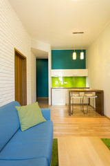 Interior of small studio house