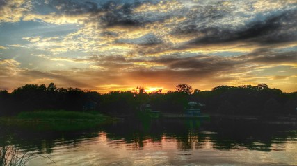 Obraz na płótnie Canvas Texas Lake sunset 01