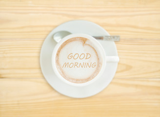 Good Morning on Coffee Cup