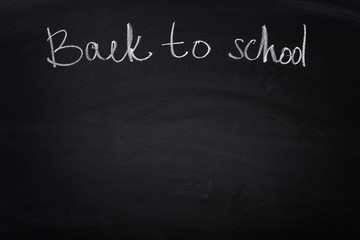 Obraz premium back to school test on chanlkboard