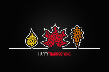 Thanksgiving autumn leaves design background