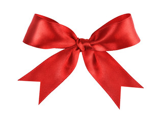 Fototapeta premium deep red tied ribbon bow