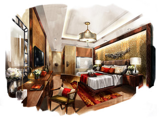 Sketch Design Hotel Interior Design Hotel Bedroom Kaufen