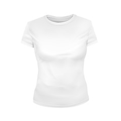 blank women T-shirt in white