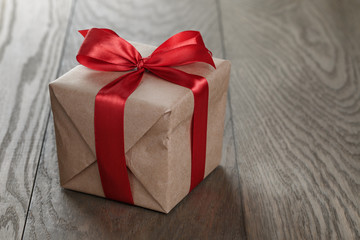 vintage style gifts tied with ribbon and bow