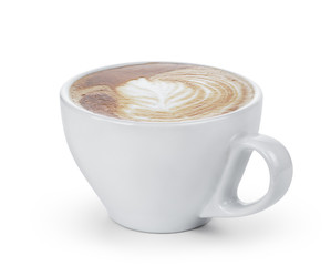 fresh cappuccino with simple latte art