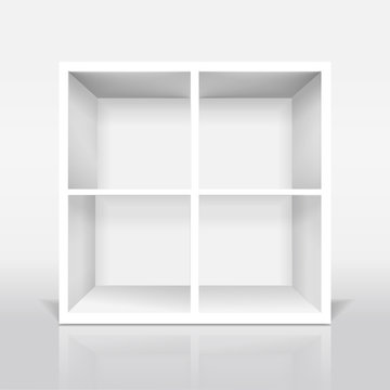 blank modern bookcase