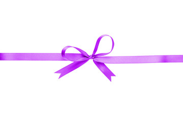 purple thin ribbon with bow