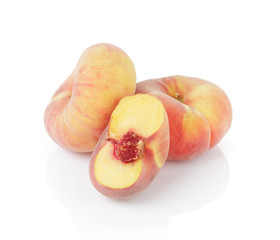 ripe flat donut peaches